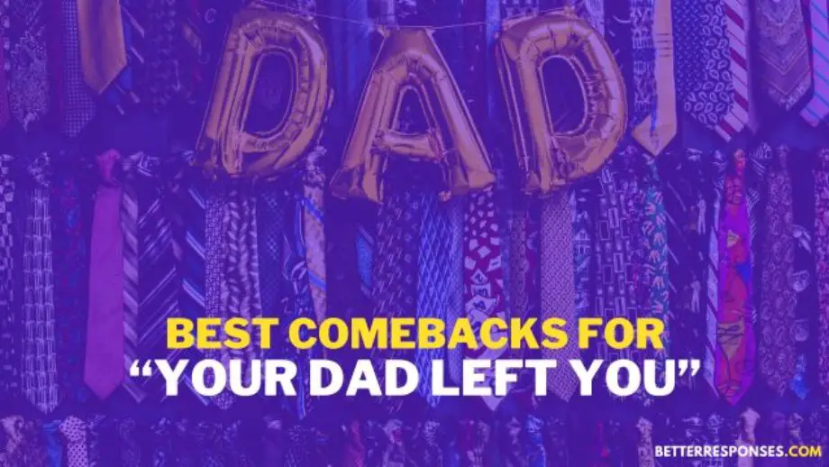 9 Best Comebacks For “Your Dad Left You” Comment • Better Responses