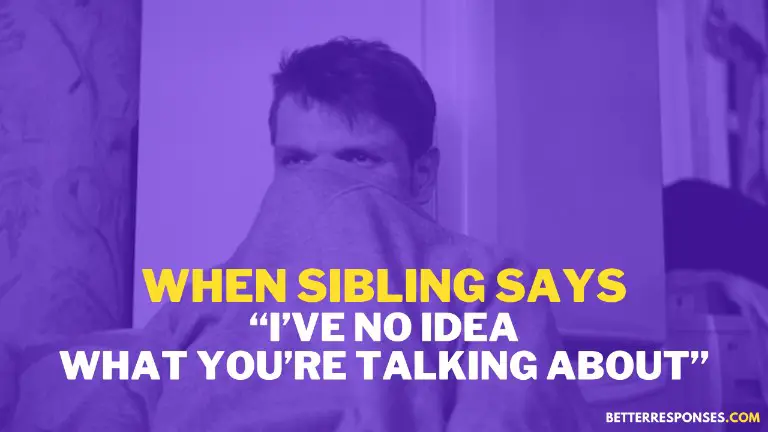 Sibling Says I’ve No Idea What You’re Talking About
