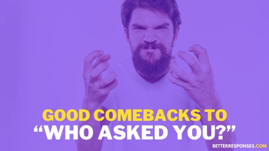 56 Best Comebacks For “Who Asked” Or “Nobody Asked” • Better Responses