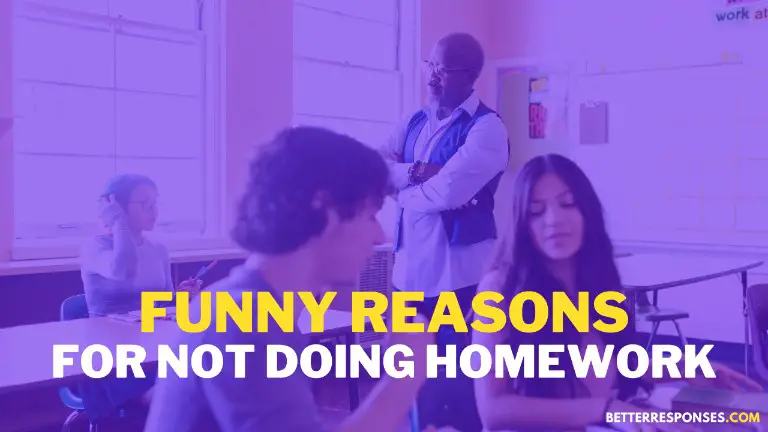 Funny Reasons For Not Doing Homework