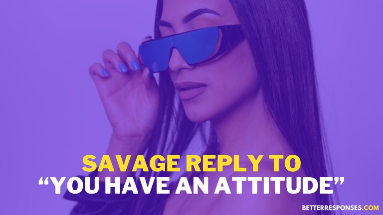 Savage Reply To You Have An Attitude