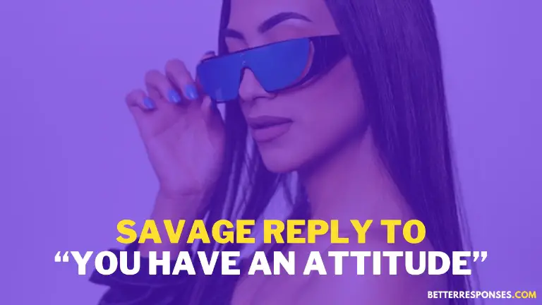 Savage Reply To You Have An Attitude