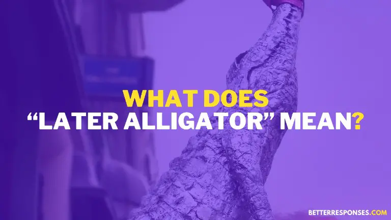 What does later alligator mean
