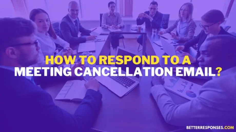 How To Respond To A Meeting Cancellation Email